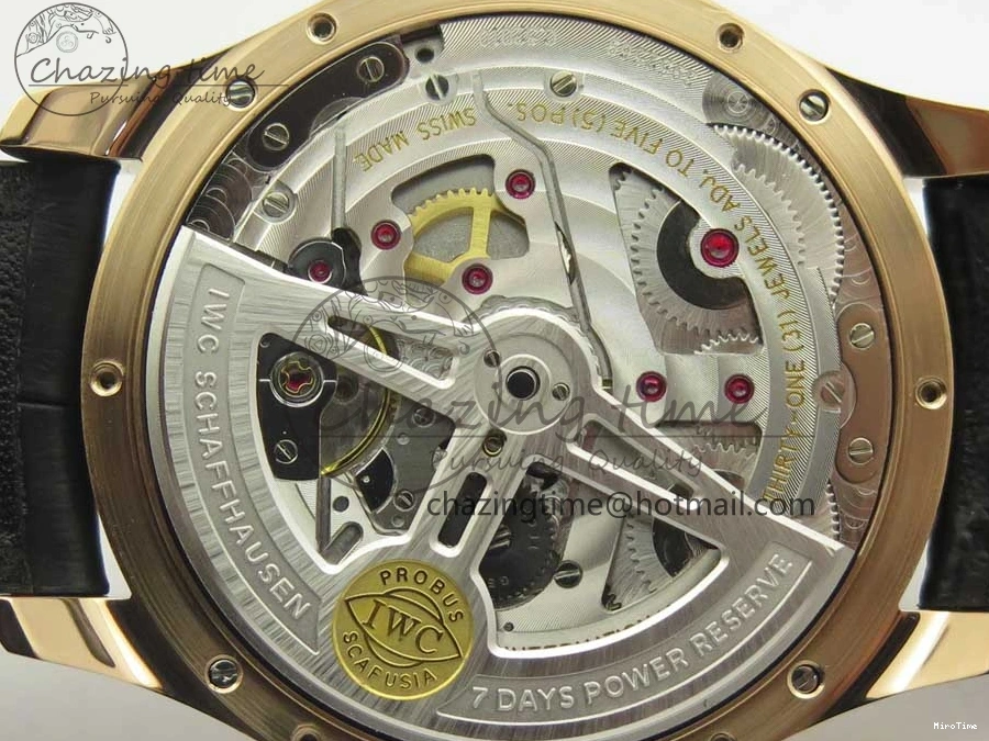 MIROTIME 0107 Thermal Portuguese Real PR Real Annual Calendar IW503501 RG ZF 1:1 Best Edition White Dial on Black Leather Strap A 7150